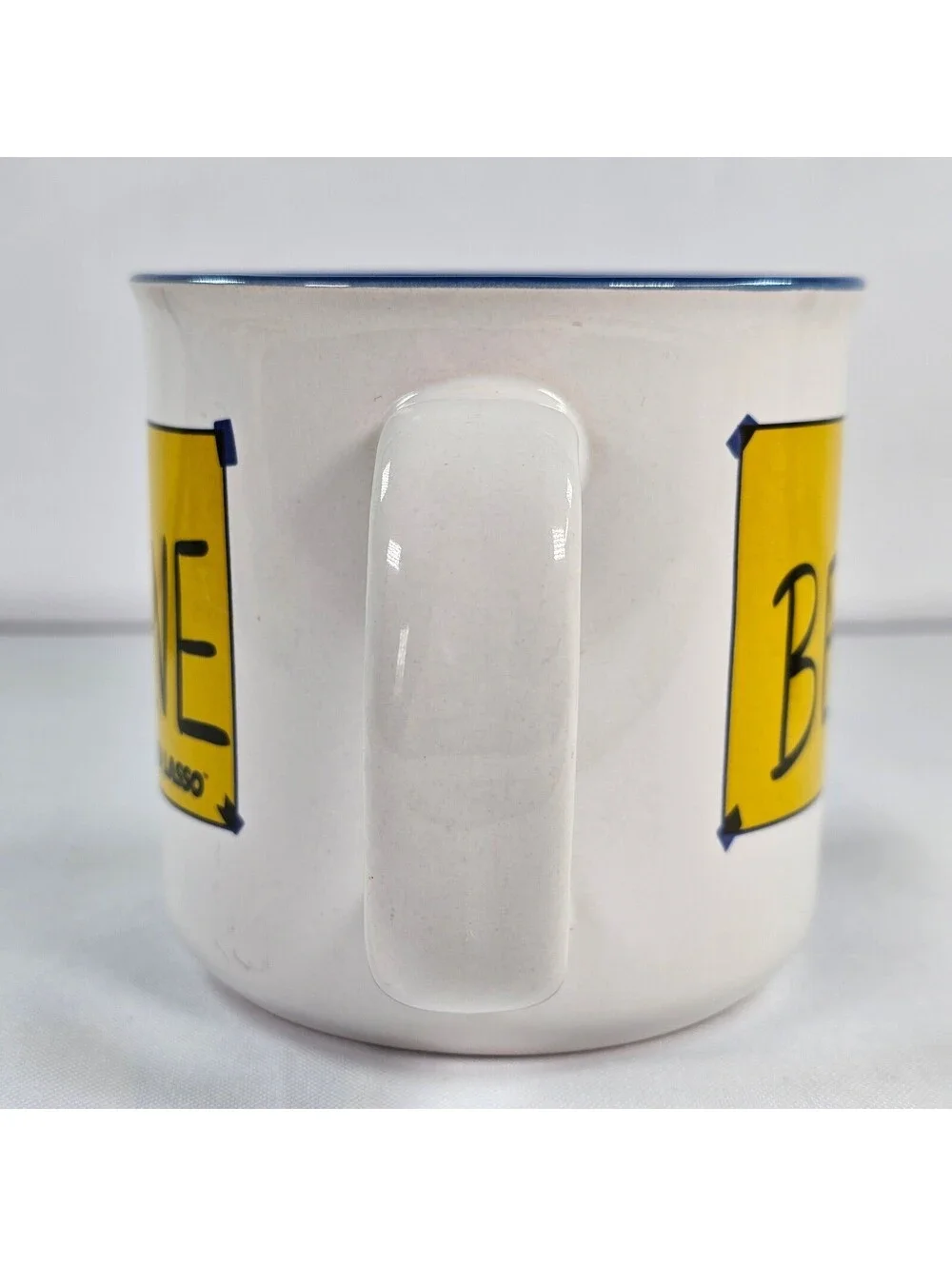 Ted Lasso Believe Ceramic Coffee Mug 20 oz White Blue Silver Buffalo WRTLA604E